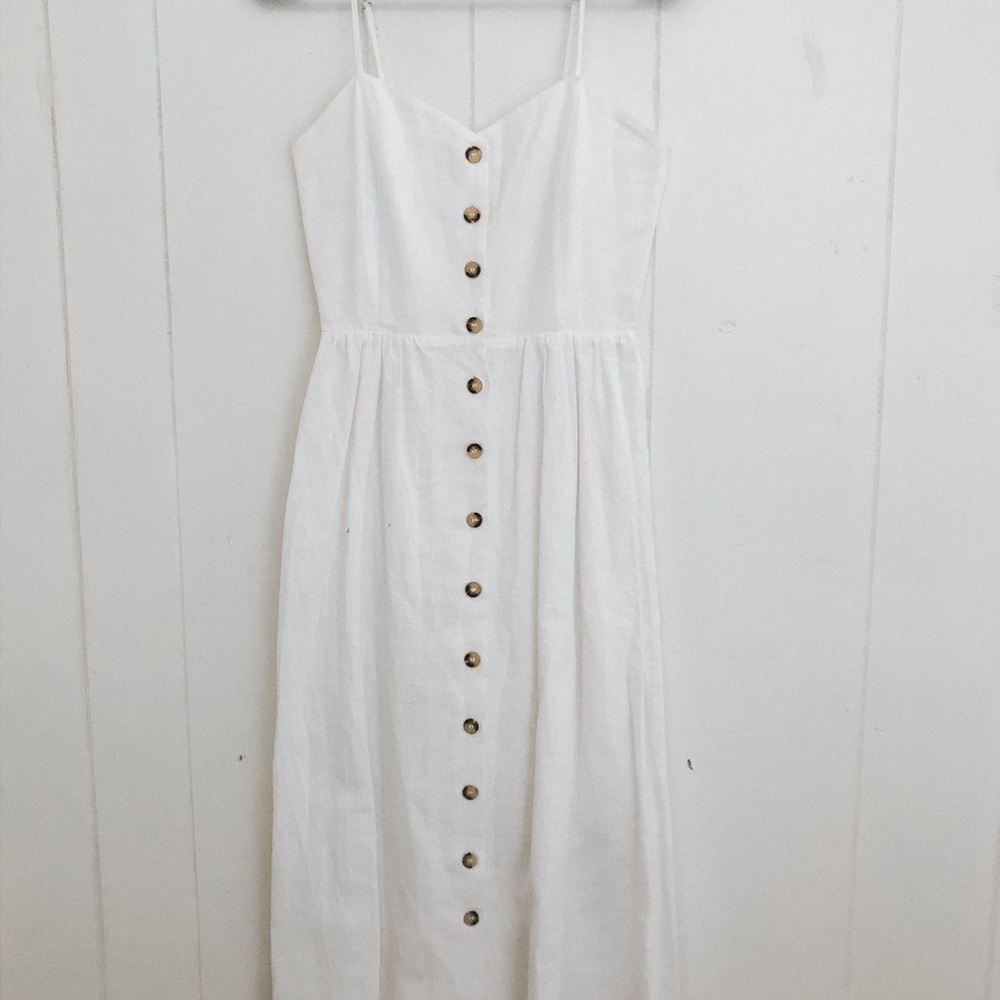 white midi dress